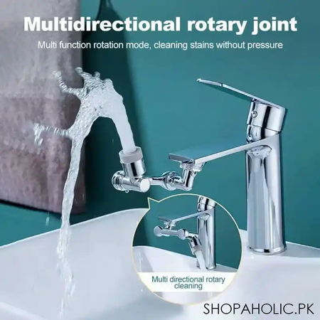 universal 1080 degree swivel extension faucet aerator rotate robotic arm tap extender image3