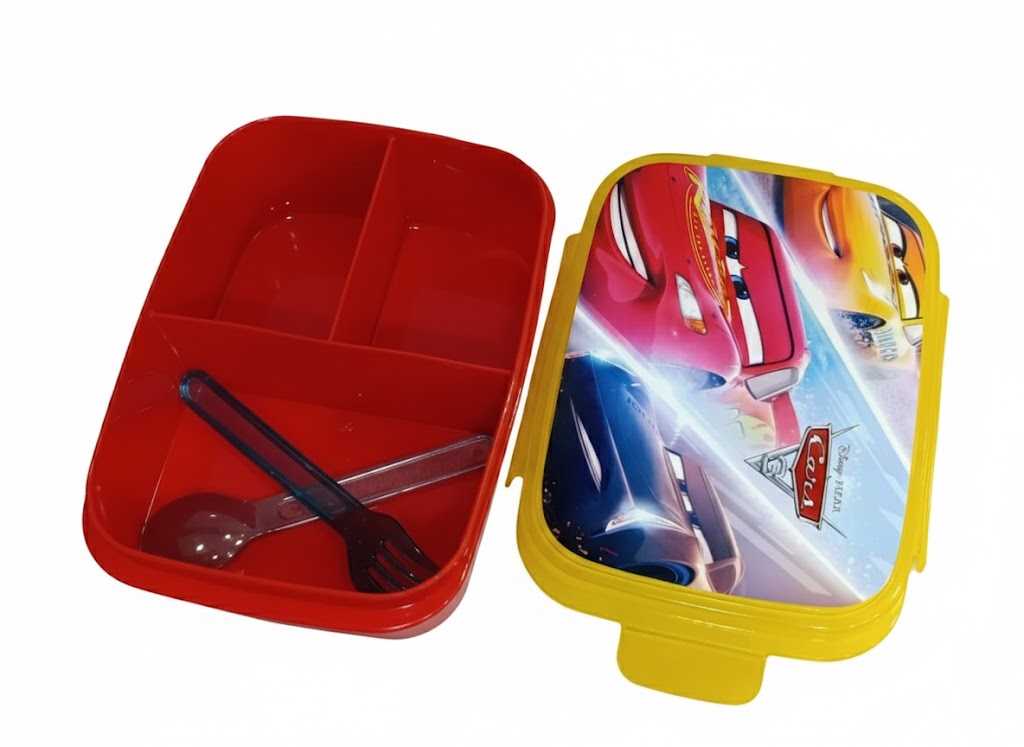 Disney (Special) Lunch Box/transparent Portion Lunch Box(with Spoon And Fork Inside)for School,college,university image 3