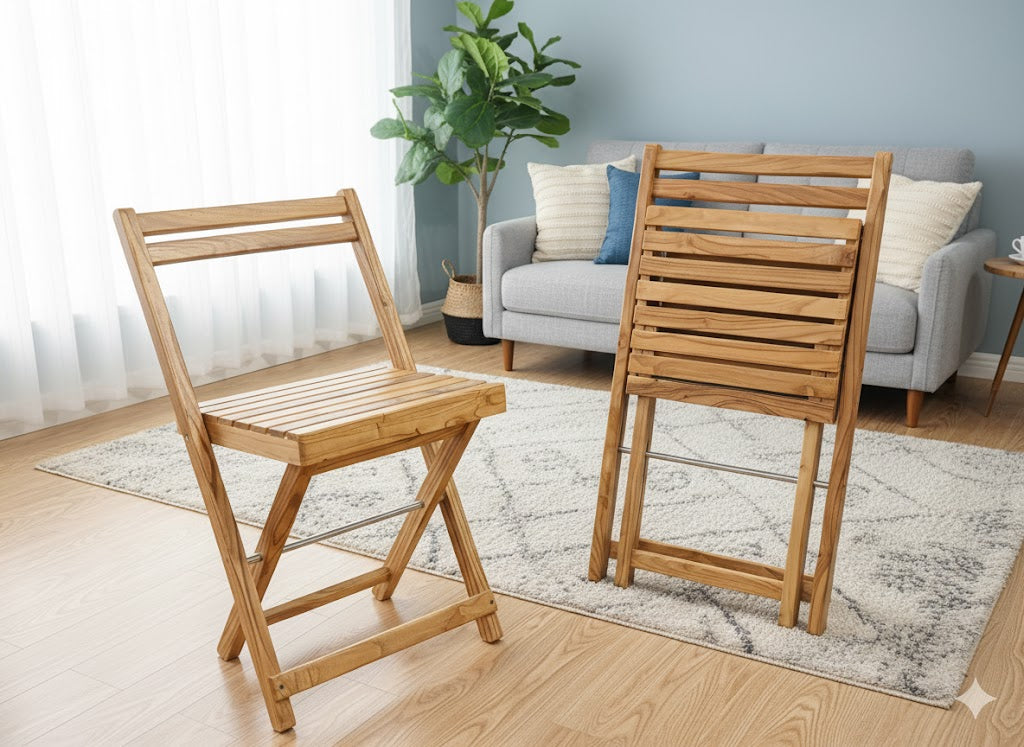 Wooden folding Chair Portable High Quality/Solid Beach folding Chair image 2