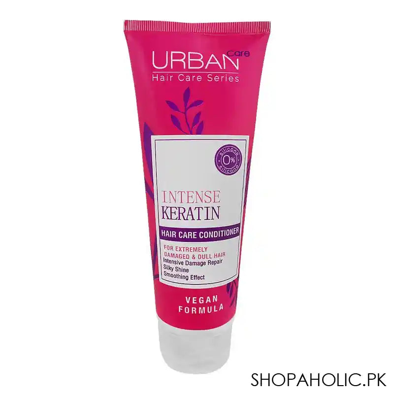 Urban Care Intense Keratin Hair Care Conditioner, For Damaged & Dull Hair, Silky & Shine, Vegan, 250ml - Main Image
