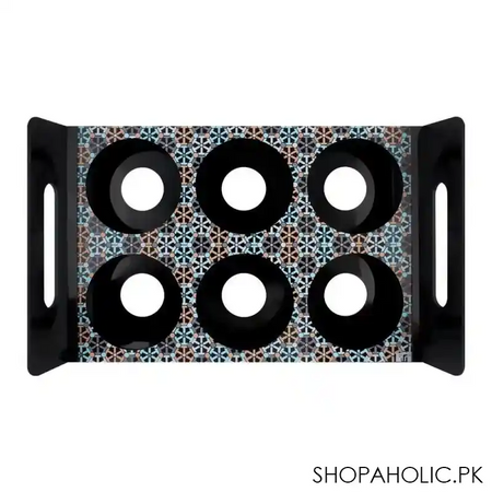 urban trends 6 in 1 glass holder dashing, black image2