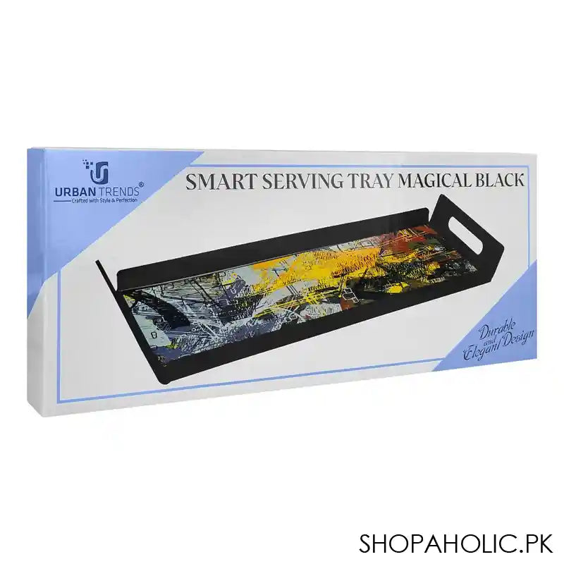 Urban Trends Smart Serving Tray, Magical Black, ST-B11 - Image 4