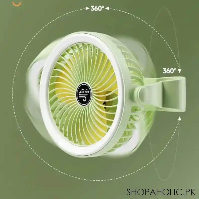 usb oscillating table fan 360 rotation with light image5