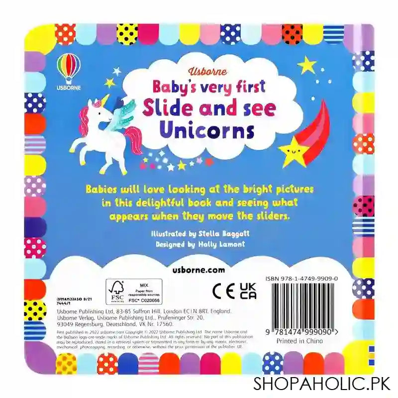 Usborne: Baby's Very First Slide & See Unicorns, Book - Image 2