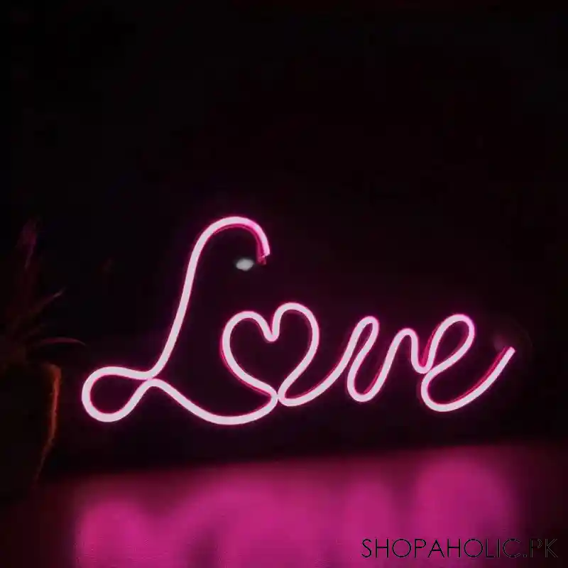 valentine's day led neon love shape lamp image2