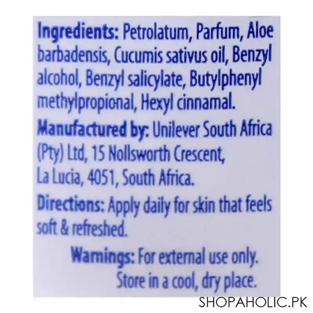 vaseline blue seal aloe fresh light hydrating jelly, 50ml image3