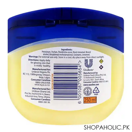 vaseline blueseal cocoa butter rich conditioning jelly 250ml image2