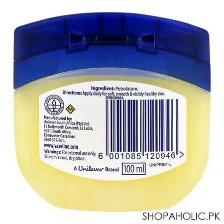 vaseline blueseal pure petroleum jelly original 100ml image2