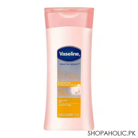 vaseline healthy bright spf 24 sun+ pollution brightening protection lotion, 100ml main image