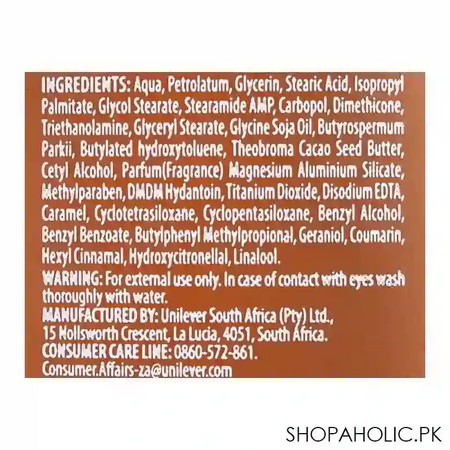 vaseline intensive care cocoa glow pure cocoa butter lotion 400ml (imported) image3
