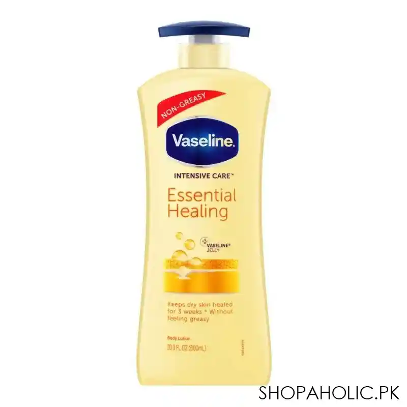 vaseline intensive care essential healing body lotion, pump, 600ml main image