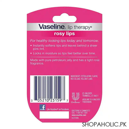 Vaseline Lip Therapy Rosy Lips Lip Balm, 7g - Image 3