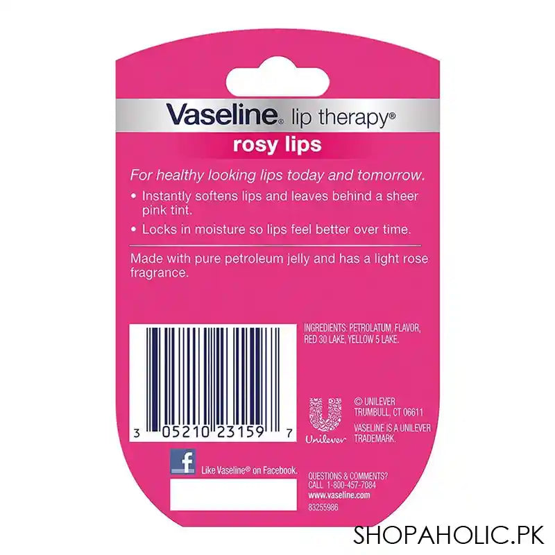 Vaseline Lip Therapy Rosy Lips Lip Balm, 7g - Image 3