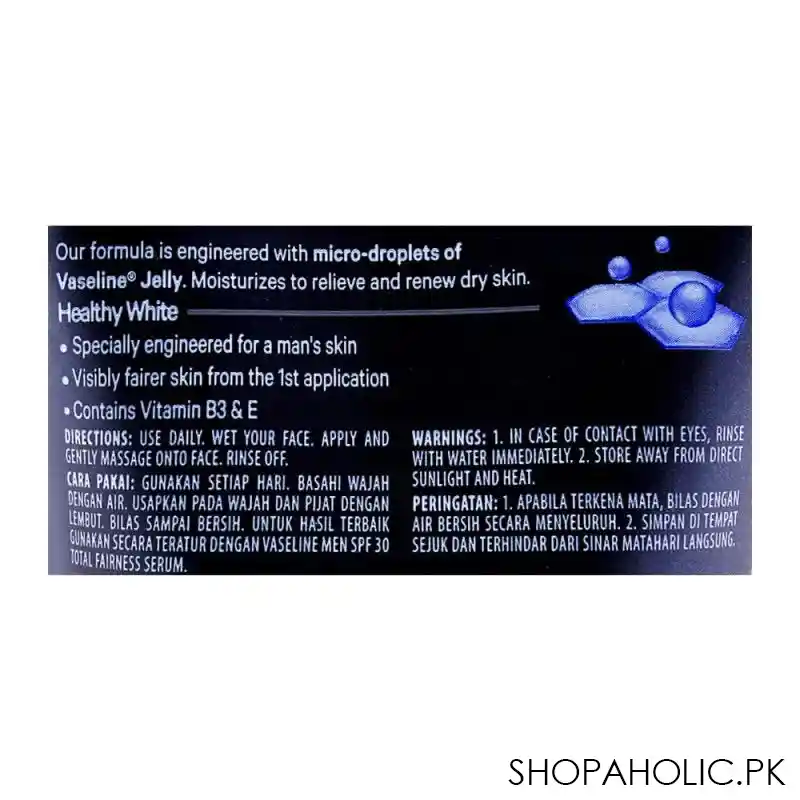 vaseline men healthy white face wash 100gm image4