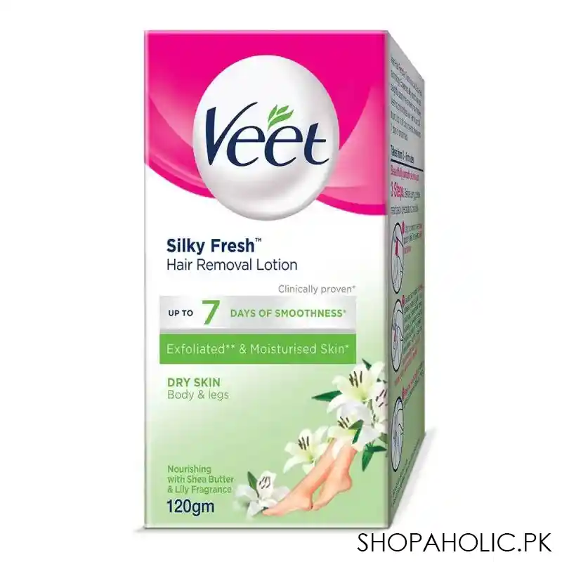 veet hair removal lotion dry skin, 120g image2