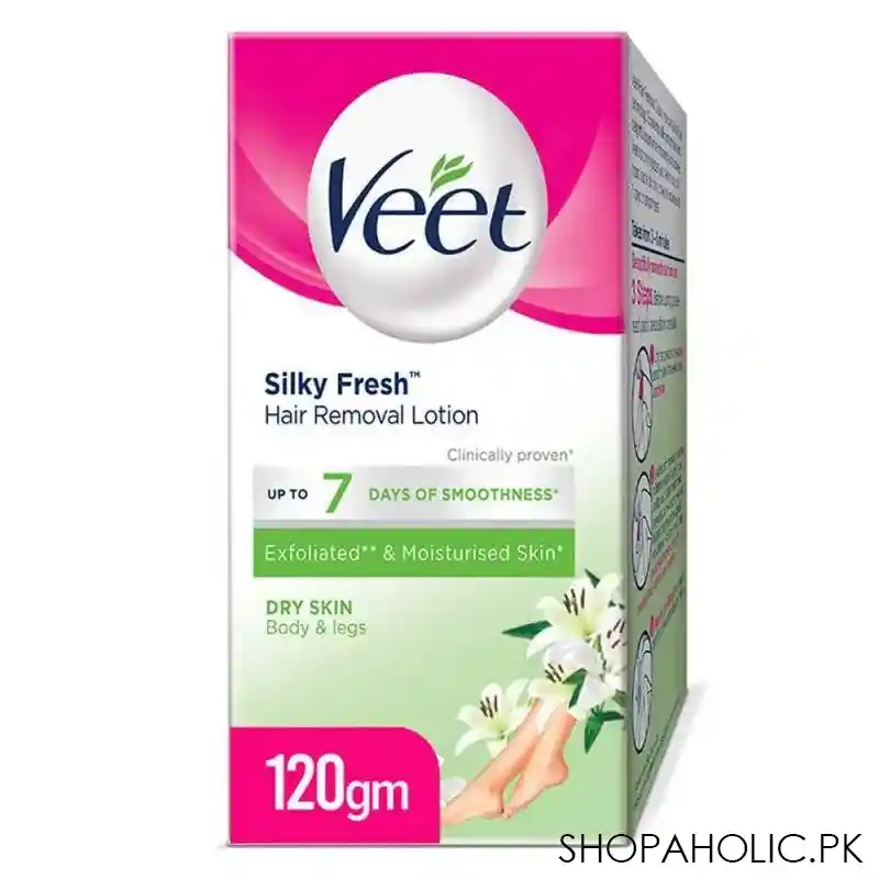 veet hair removal lotion dry skin, 120g main image