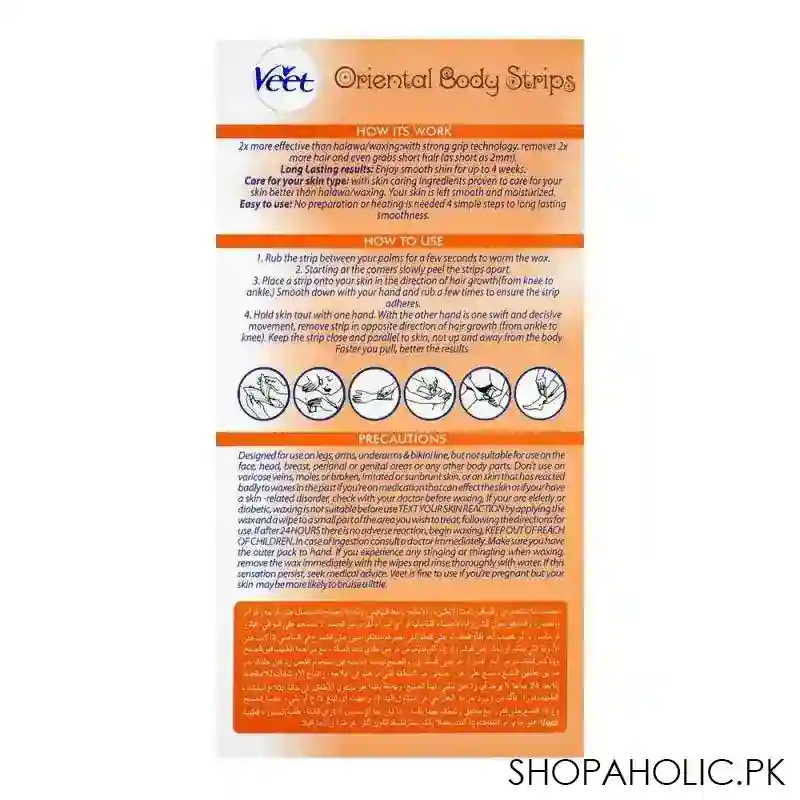 veet oriental orange lily & almond oil body strips 20 pack image2