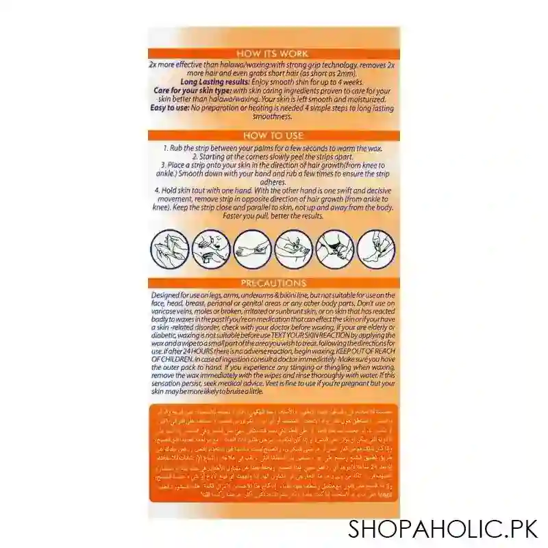 veet oriental orange lily & almond oil body strips 20 pack image3