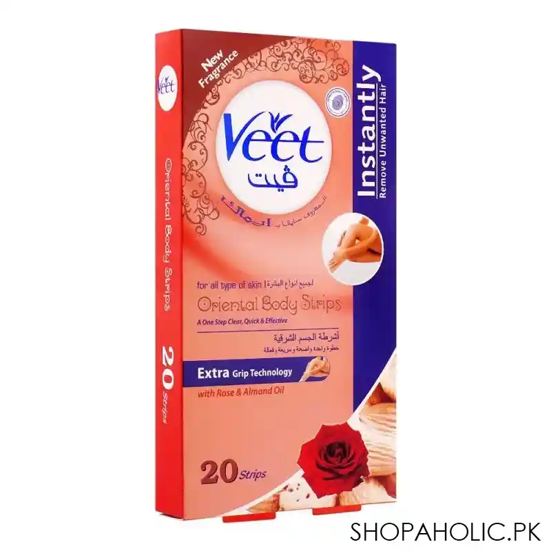 veet oriental rose & almond oil body strips 20 pack main image