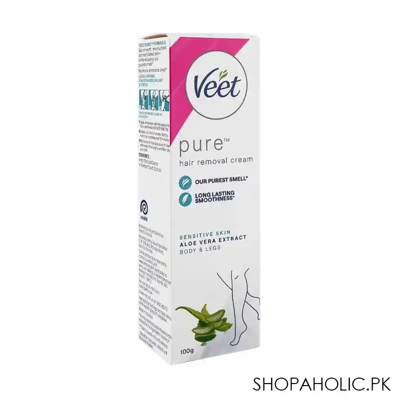 veet pure aloe vera extract sensitive skin hair removal cream, 100ml image2
