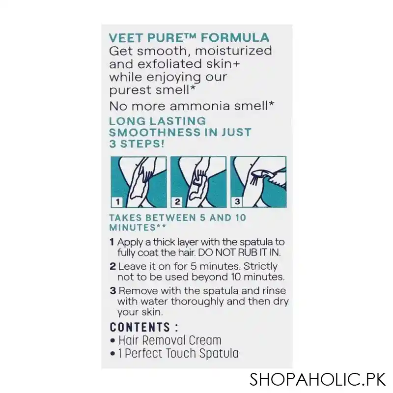 veet pure aloe vera extract sensitive skin hair removal cream, 100ml image5