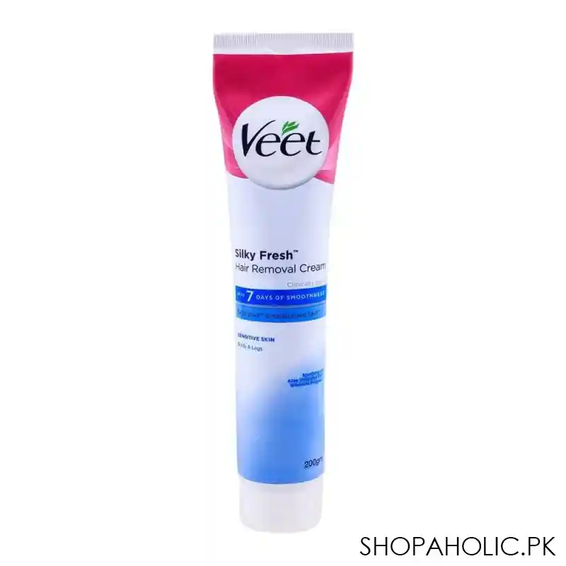 veet silk & fresh sensitive skin hair removal cream, sensitive skin, body & legs, 200ml image2