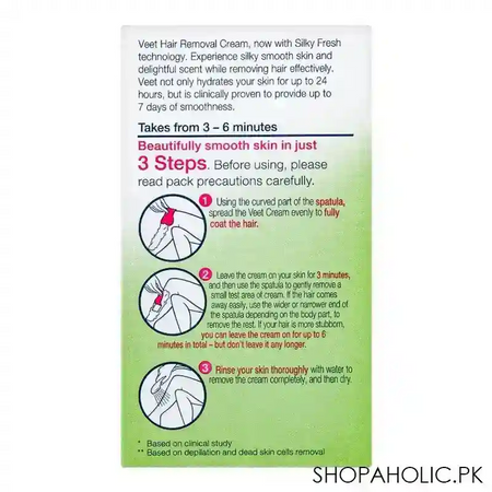 veet silky fresh hair removal lotion, body & legs, dry skin, 80g image4