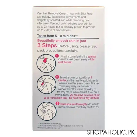 veet silky fresh sensitive skin hair removal lotion, body & legs, sensitive skin, 120g image3