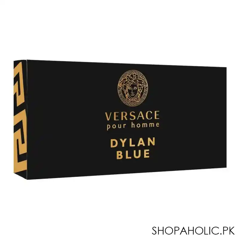 versace dylan blue perfume set for men, edt 5ml + after shave balm 25ml + shower gel 25ml image2