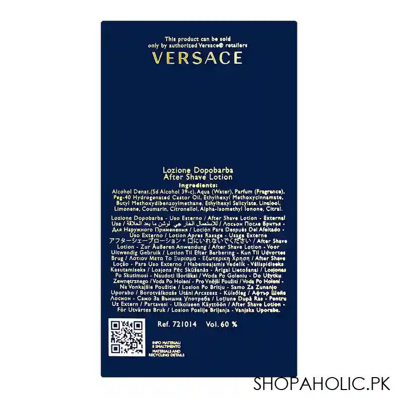 Versace Dylan Blue Pour Homme After Shave, 100ml - Image 4