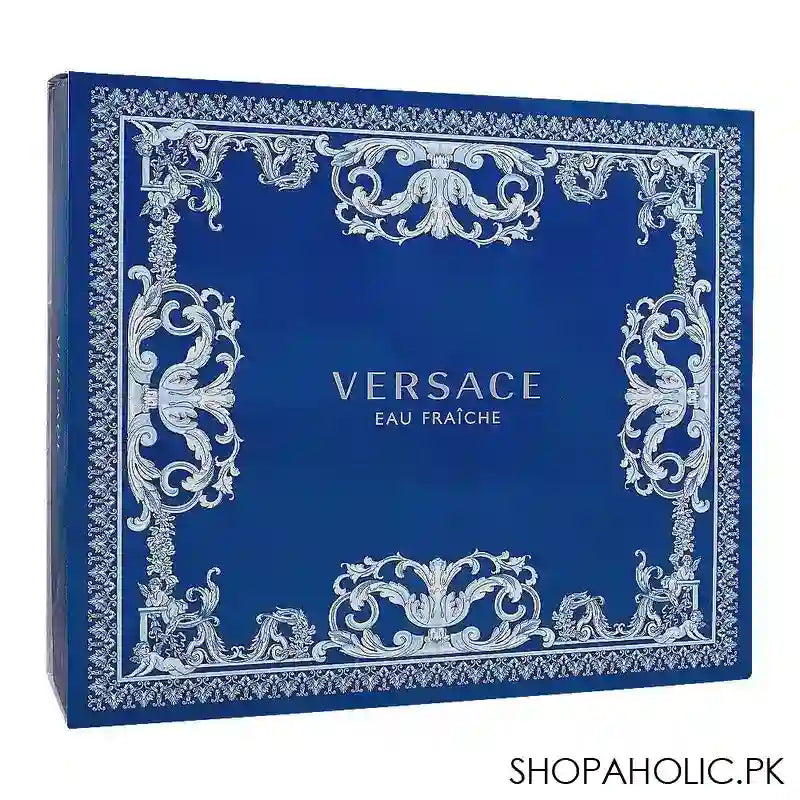 Versace Eau Fraiche Gift Set, Eau de Toilette 100ml+Travel Spray 10ml+Bath & Shower Gel 150ml - Image 3