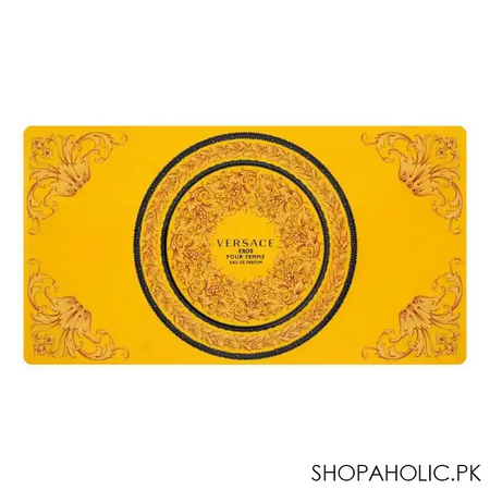 versace eros pour femme set for women, eau de parfum 100ml + body lotion + shower gel + clutch main image