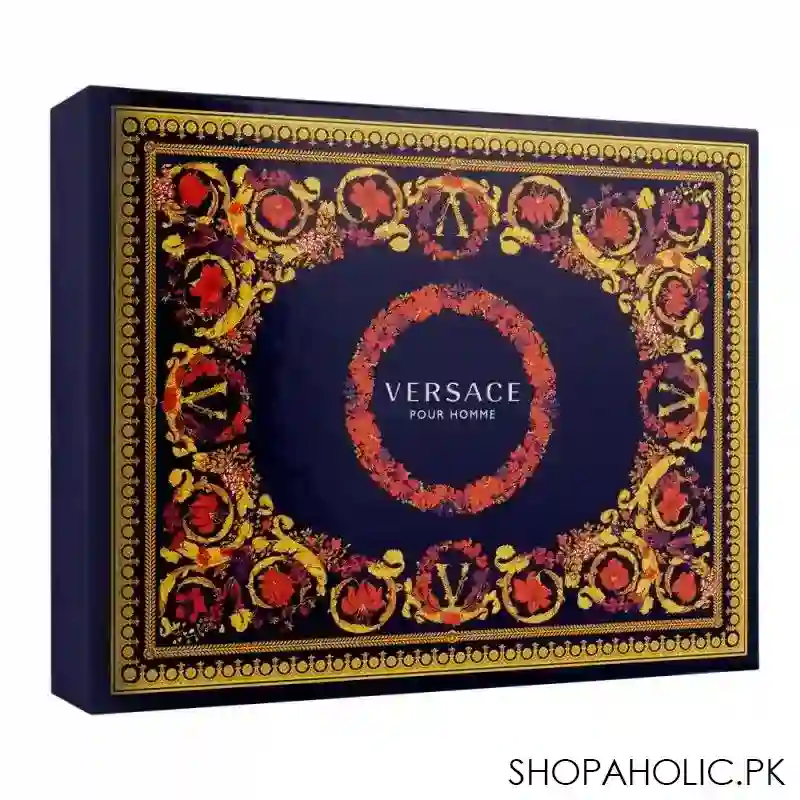 versace pour homme perfume set for men, eau de toilette 100ml + eau de toilette 10ml + deodorant stick 75ml image2
