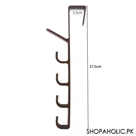 vertical hook over the door organizer holder with 5 level image2