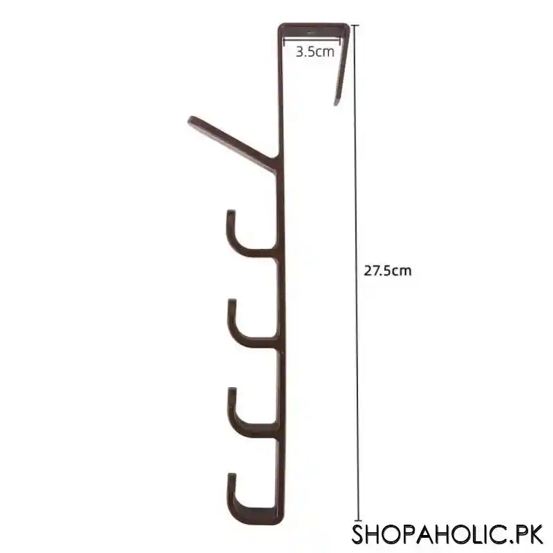 vertical hook over the door organizer holder with 5 level image2