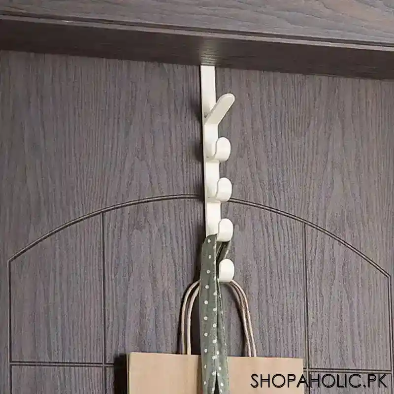 vertical hook over the door organizer holder with 5 level image4