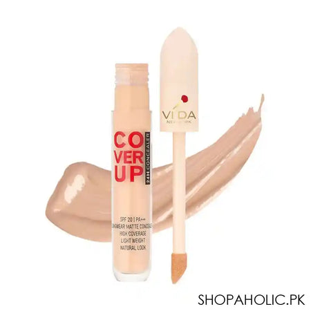 Vi'da New York Cover Up Concealer & Corrector, High Coverage, Lightweight, SPF 20, PA+++, 06 Ivory - Main Image