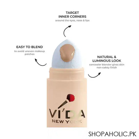 Vi'da New York Cover Up Concealer & Corrector, High Coverage, Lightweight, SPF 20, PA+++, 06 Ivory - Image 5