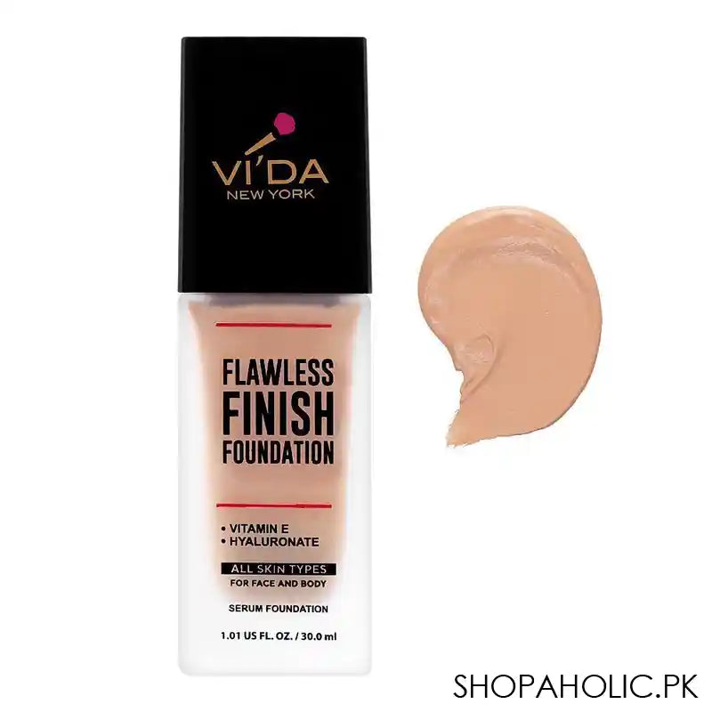 Vi'da New York Flawless Finish Foundation For Face & Body, For All Skin Types, Fair Neutral 189, 30ml - Main Image