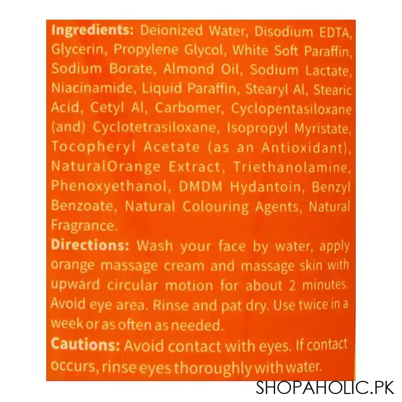 Vibrant Beauty Brightening Almond & Orange Nourishing Massage Cream, For All Skin Types, 200ml - Image 2