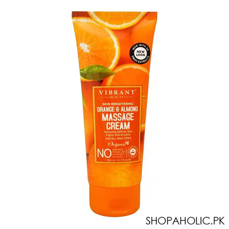 Vibrant Beauty Brightening Almond & Orange Nourishing Massage Cream, For All Skin Types, 200ml - Main Image