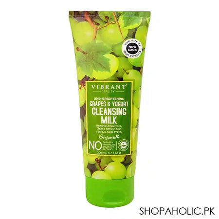 Vibrant Beauty Brightening Grapes & Yogurt Cleansing Milk, For All Skin Types, 200ml - Main Image