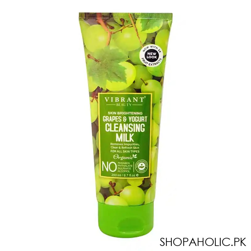 Vibrant Beauty Brightening Grapes & Yogurt Cleansing Milk, For All Skin Types, 200ml - Main Image