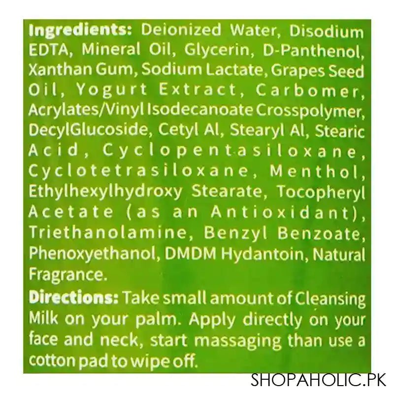 Vibrant Beauty Brightening Grapes & Yogurt Cleansing Milk, For All Skin Types, 200ml - Image 2