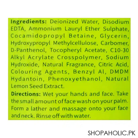 Vibrant Beauty Brightening Lemon Exfoliating Face Wash, For All Skin Types, 200ml - Image 3