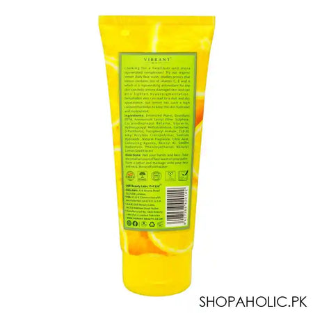 Vibrant Beauty Brightening Lemon Exfoliating Face Wash, For All Skin Types, 200ml - Image 2