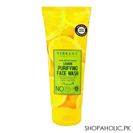 Vibrant Beauty Brightening Lemon Exfoliating Face Wash, For All Skin Types, 200ml - Main Image