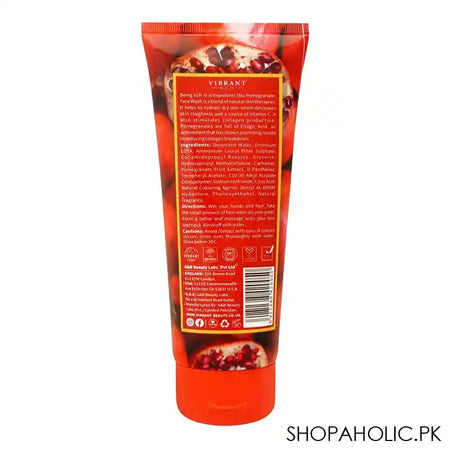 Vibrant Beauty Brightening Pomegranate Moisturizing Face Wash, For All Skin Types, 200ml - Image 2