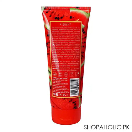Vibrant Beauty Brightening Watermelon Exfoliating Face Wash, For All Skin Types, 200ml - Image 3