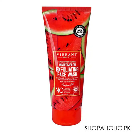 Vibrant Beauty Brightening Watermelon Exfoliating Face Wash, For All Skin Types, 200ml - Main Image
